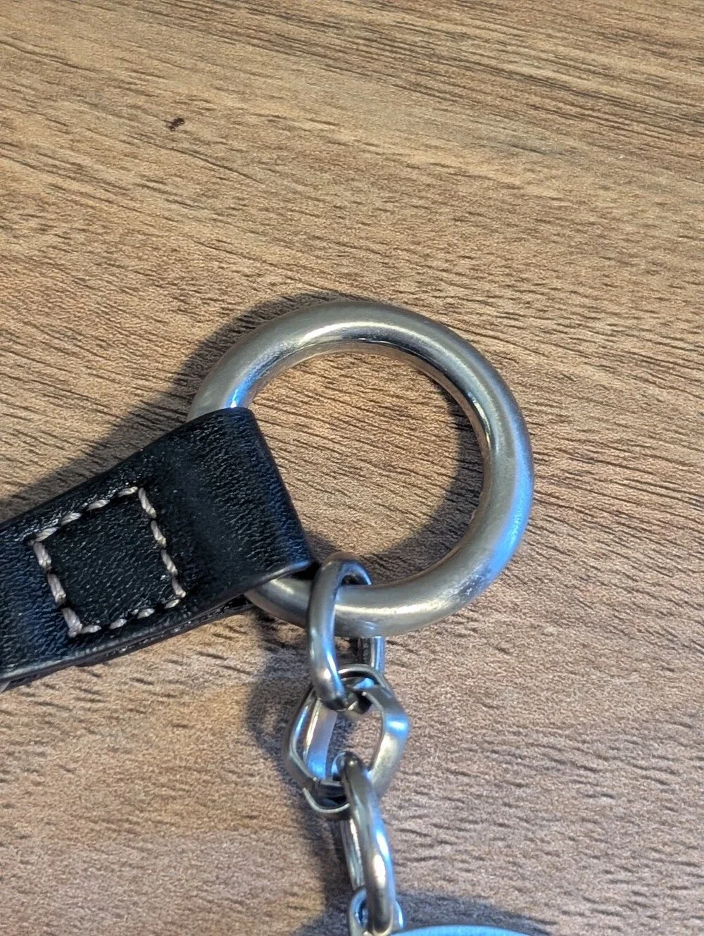 B. Makowsky silver-tone bag charm keychain FOB